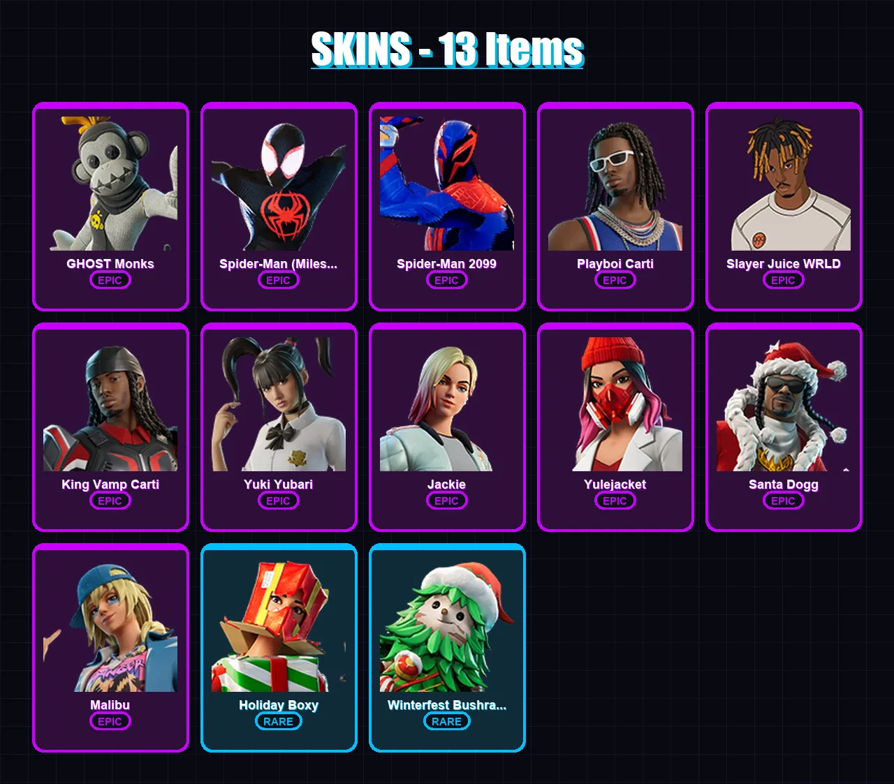 [PC/XBOX] | GHOST Monks | Spider-Man (Miles Morales) | Spider-Man 2099 | 13 skin | Lv299