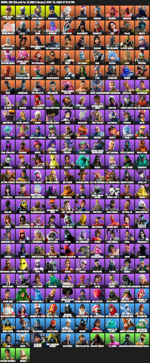 232 Skins | Eon — Fortnite account
