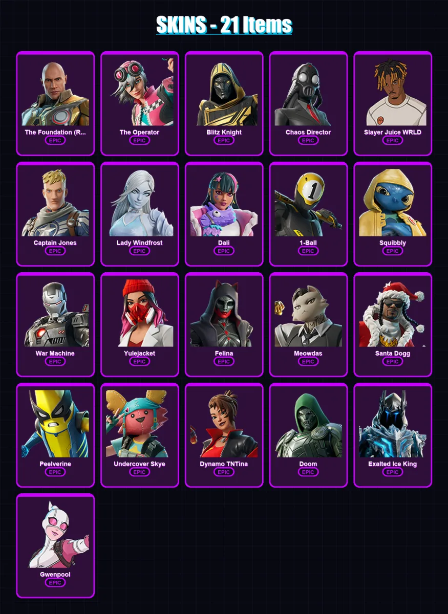 [SWITCH/XBOX/PSN/PC] | The Foundation (Reforged) | The Operator | Blitz Knight | 21 skin | Lv420