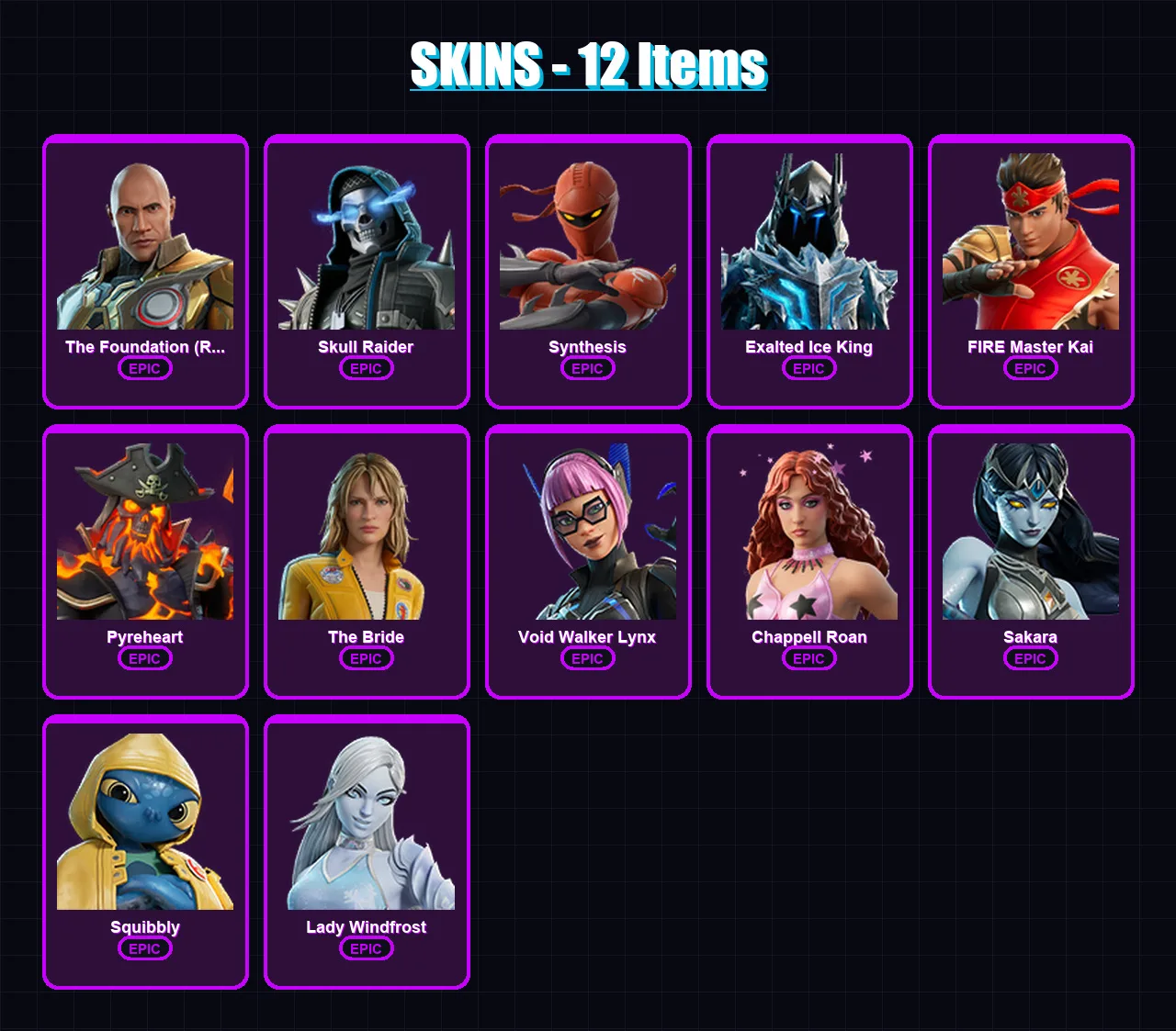 [PC/XBOX/PSN] | The Foundation (Reforged) | Skull Raider | Synthesis | 12 skin | Lv55