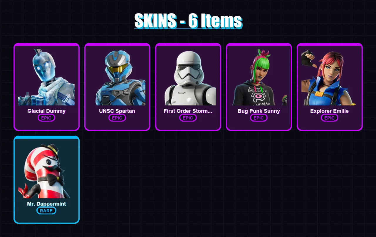 [PC/XBOX/PSN] | Glacial Dummy | UNSC Spartan | First Order Stormtrooper | 6 skin | Lv200