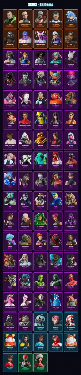 [PC/XBOX/PSN] | Twyn | Paradigm (Reality-659) | Ronin | The Ageless | Nezumi | 88 skin | 120 pickaxe | 77 emote | 88 glider | Lv1151 — Fortnite account