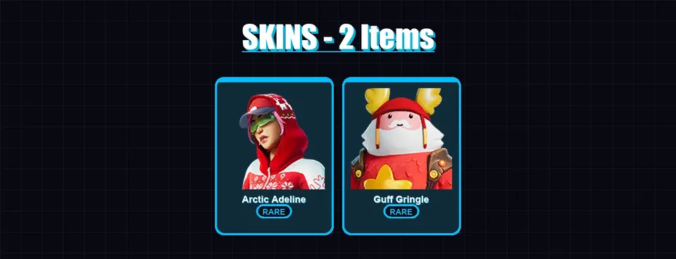 [PC/XBOX/PSN] | Arctic Adeline | Guff Gringle | 2 skin | 2 pickaxe | 2 emote | 1 glider | Lv9 — main preview