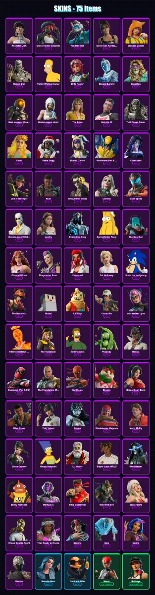 [PC/PSN] | Rockstar LISA | Omen Hunter Calamity | Yon Dar 3000 | 75 skin | Lv921