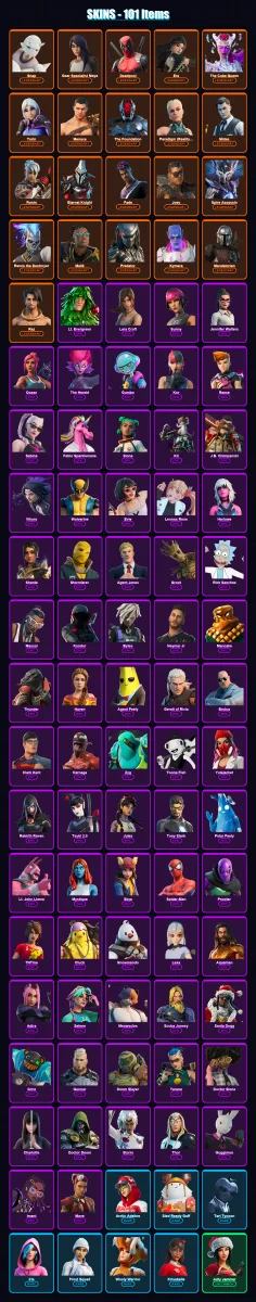 [PS4/PS5/XBOX/PC] | Snap | Gear Specialist Maya | Deadpool | Era | The Cube Queen | 101 skin | 111 pickaxe | 78 emote | 109 glider | Lv1726