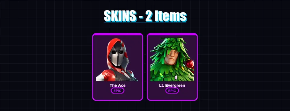 [PC/XBOX] | The Ace | Lt. Evergreen | 2 skin | 4 pickaxe | 11 emote | 5 glider | Lv84 — main preview