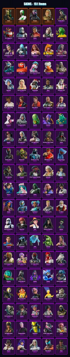 [PC] | Hades | Backlash | Ravage | Zeus | Outlaw Midas | 151 skin | 189 pickaxe | 168 emote | 115 glider | Lv1878