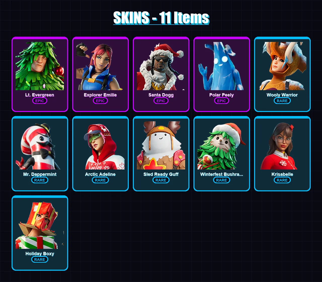 [SWITCH/XBOX/PSN/PC] | Lt. Evergreen | Explorer Emilie | Santa Dogg | 11 skin | Lv602