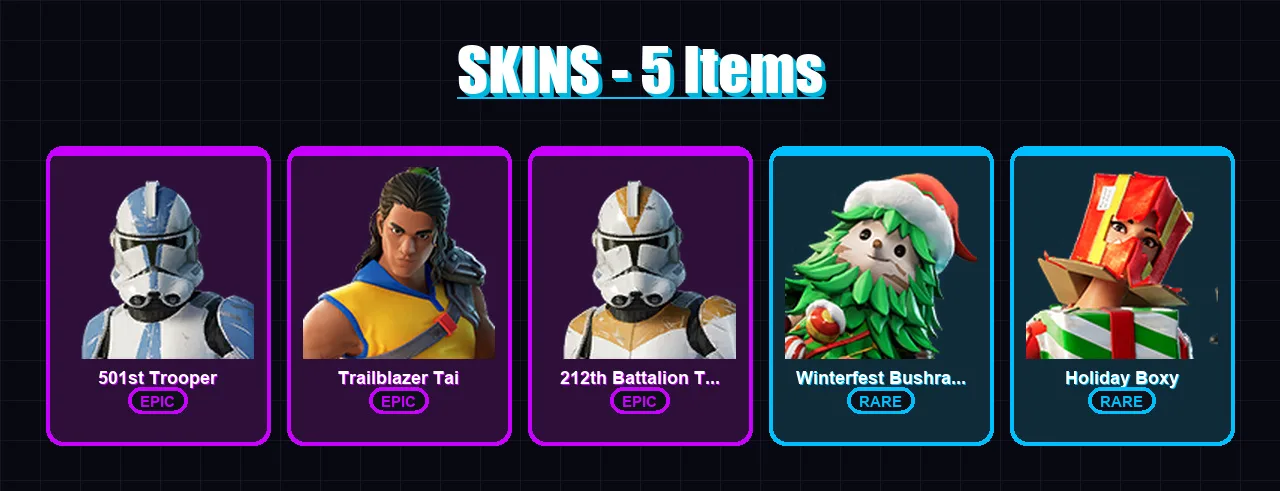 [PC/PSN] | 501st Trooper | Trailblazer Tai | 212th Battalion Trooper | 5 skin | Lv231