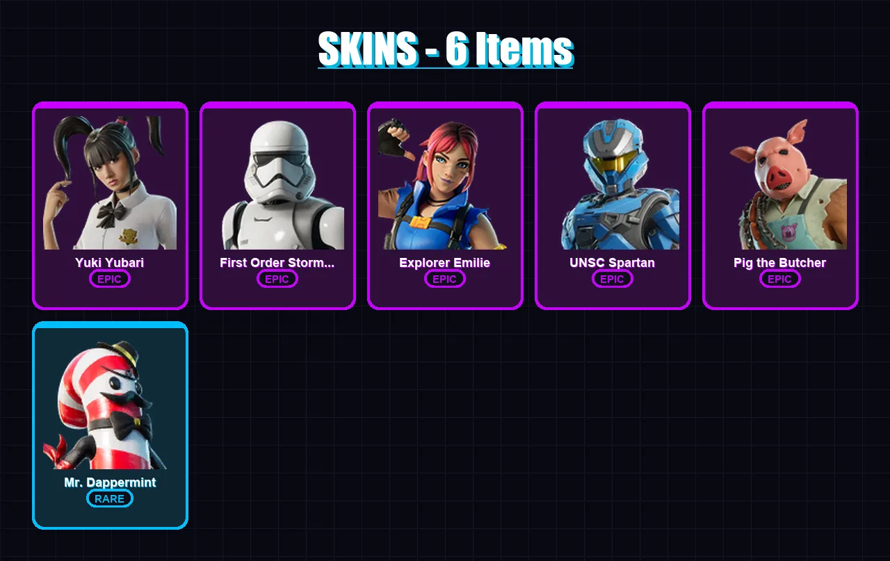 [PC/XBOX/PSN] | Yuki Yubari | First Order Stormtrooper | Explorer Emilie | 6 skin | Lv235