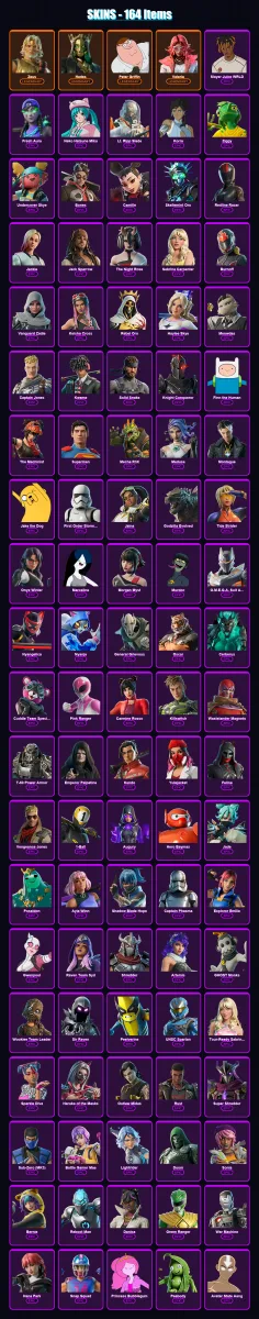 [PC] | Zeus | Hades | Peter Griffin | Valeria | Slayer Juice WRLD | 164 skin | 195 pickaxe | 230 emote | 111 glider | Lv3229 — Fortnite account