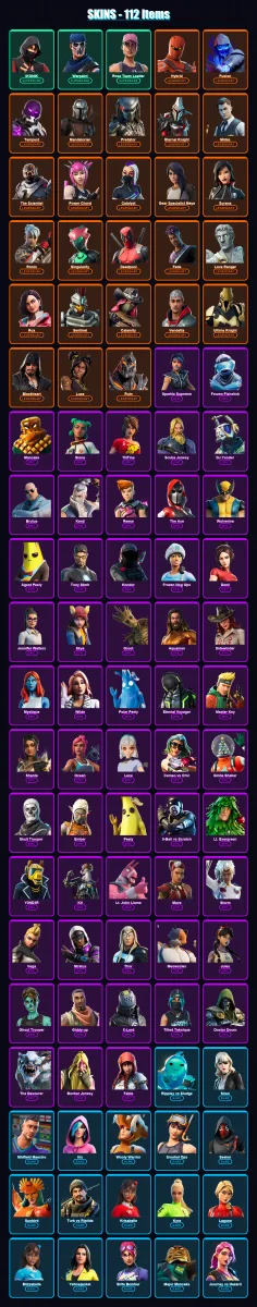 [PC/XBOX/PSN] | IKONIK | Warpaint | Rose Team Leader | Hybrid | Fusion | 112 skin | 91 pickaxe | 80 emote | 85 glider | Lv1280