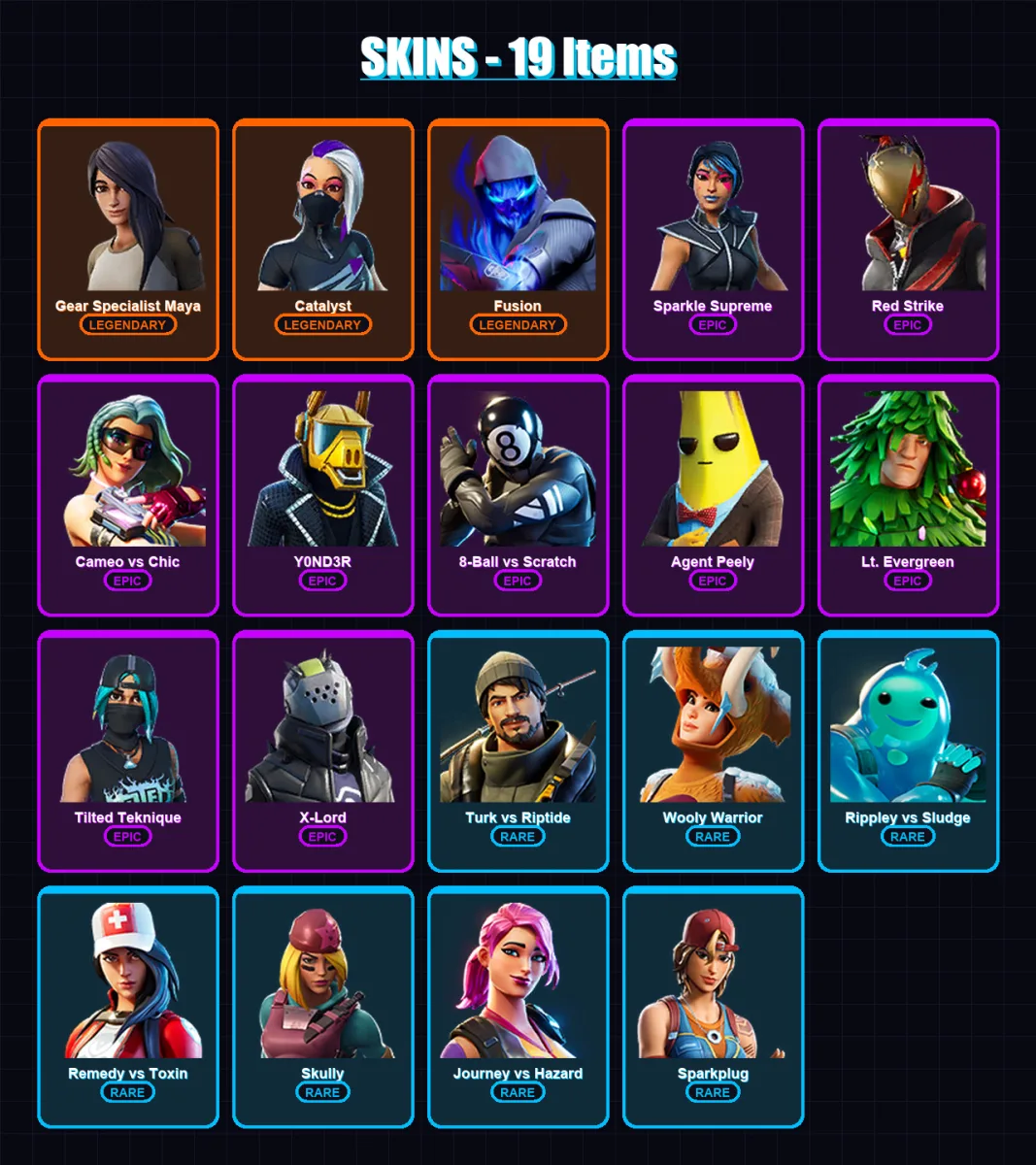 [PC/XBOX/PSN] | Gear Specialist Maya | Catalyst | Fusion | Sparkle Supreme | Red Strike | 19 skin | 15 pickaxe | 22 emote | 17 glider | Lv309 — Fortnite account