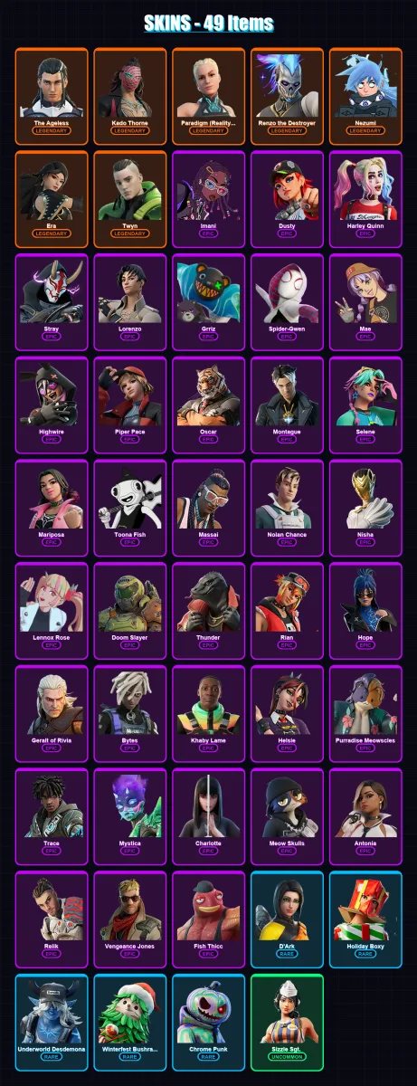 [PC/XBOX/PSN] | The Ageless | Kado Thorne | Paradigm (Reality-659) | 49 skin | Lv845