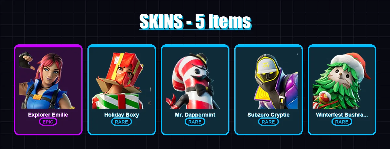 [PS4/PS5/XBOX/PC] | Explorer Emilie | Holiday Boxy | Mr. Dappermint | 5 skin | Lv24