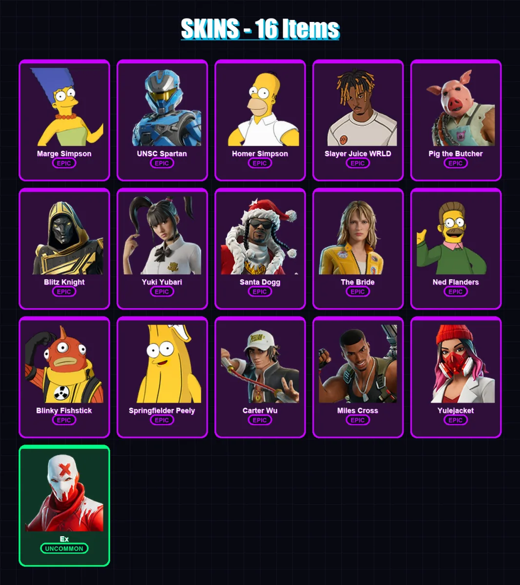 [PC/XBOX/PSN] | Marge Simpson | UNSC Spartan | Homer Simpson | 16 skin | Lv693 — Fortnite account