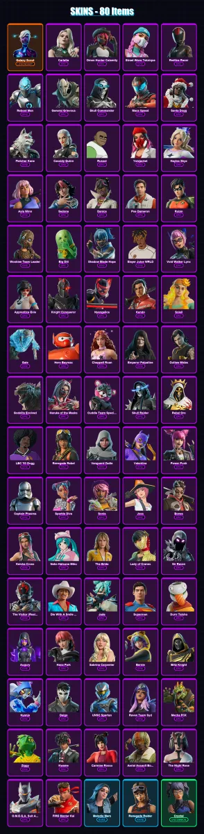 [PC/PSN] | Galaxy Scout | Carletta | Omen Hunter Calamity | Street Wave Teknique | Redline Racer | 80 skin | 82 pickaxe | 53 emote | 43 glider | Lv3 — Fortnite account