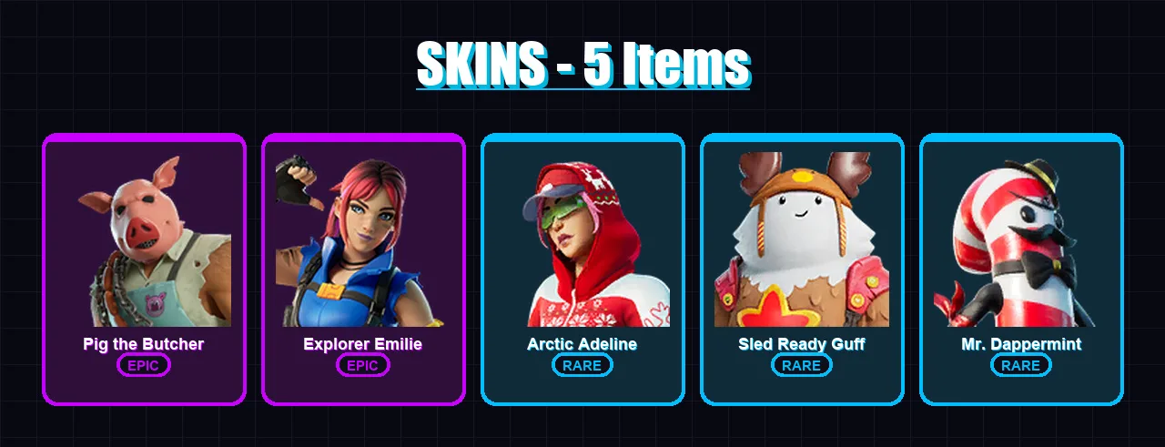 [PS4/PS5/XBOX/PC] | Pig the Butcher | Explorer Emilie | Arctic Adeline | 5 skin | Lv98