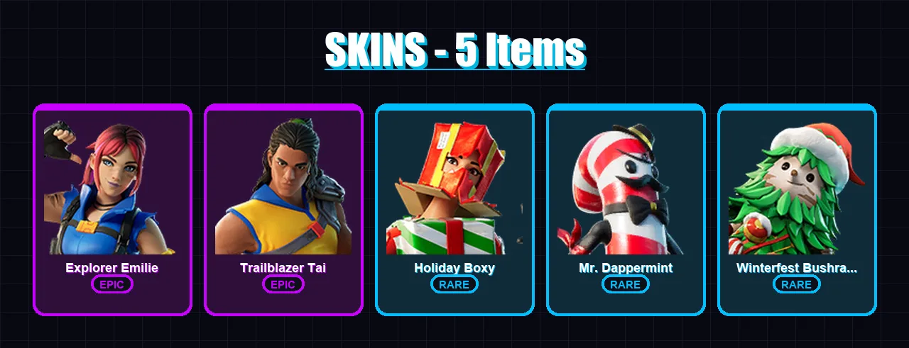 [SWITCH/XBOX/PSN/PC] | Explorer Emilie | Trailblazer Tai | Holiday Boxy | 5 skin | Lv45