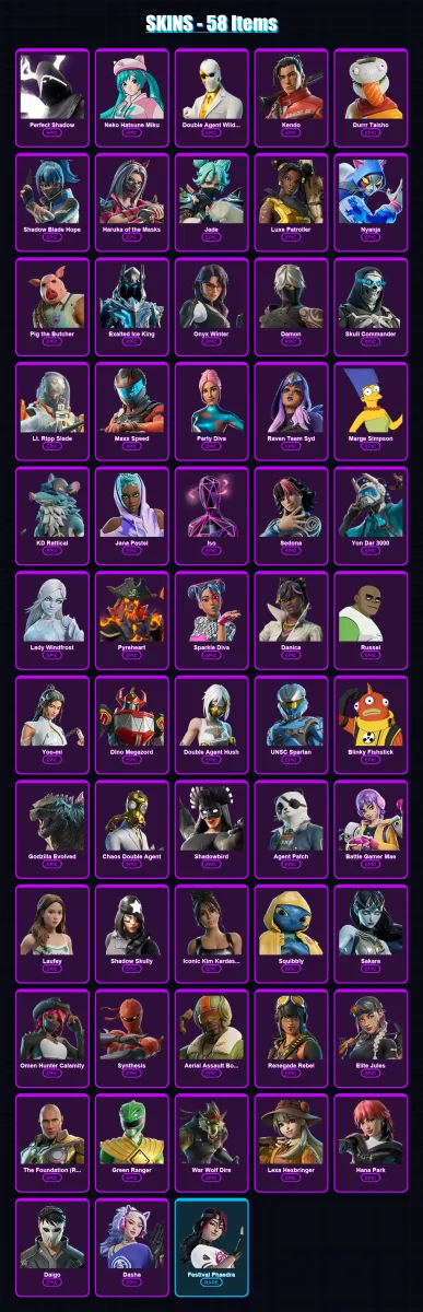 [PC/XBOX/PSN] | Perfect Shadow | Neko Hatsune Miku | Double Agent Wildcard | 58 skin | Lv395