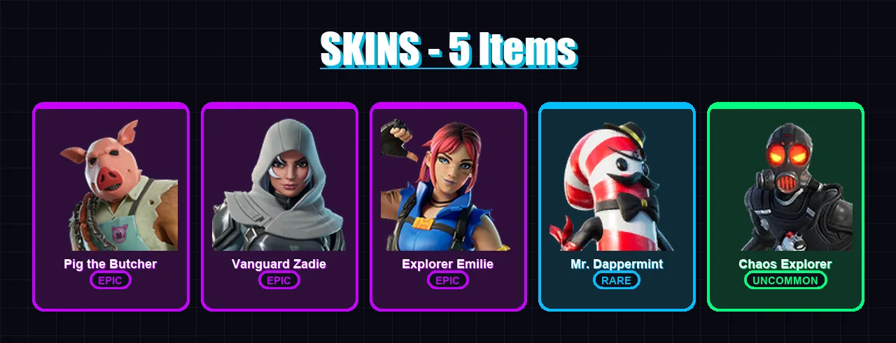 [SWITCH/XBOX/PSN/PC] | Pig the Butcher | Vanguard Zadie | Explorer Emilie | 5 skin | Lv244
