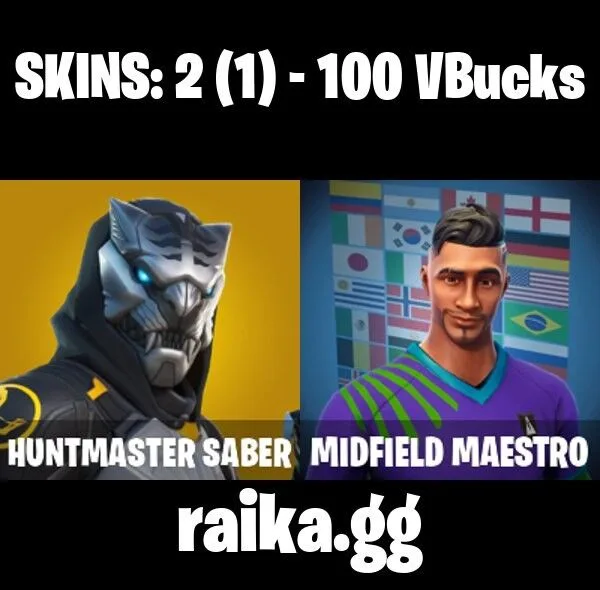 2 skins Huntmaster Saber | Midfield Maestro | Precision | Clawz Retro | Saber's Fang | Salute | 100 VB All Platforms Mail Access Instant Delivery — Fortnite account