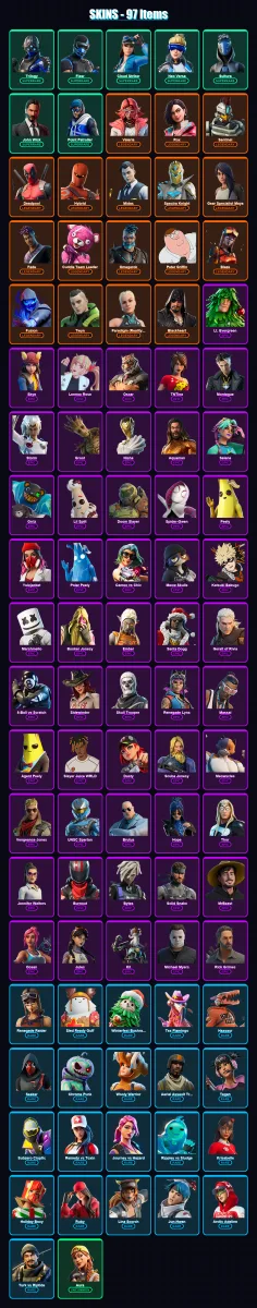 [PS4/PS5/XBOX/PC] | Trilogy | Fixer | Cloud Striker | Neo Versa | Sultura | 97 skin | 111 pickaxe | 150 emote | 109 glider | Lv1199
