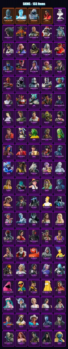 [PS4/PS5/XBOX/PC] | Frozen Red Knight | Frozen Love Ranger | Frozen Raven | 133 skin | Lv2643