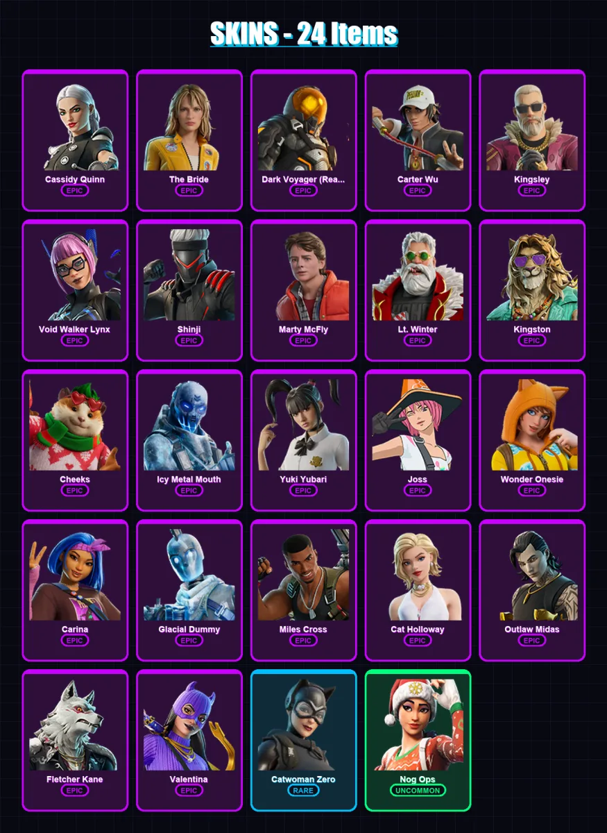 [PS4/PS5/XBOX/PC] | Cassidy Quinn | The Bride | Dark Voyager (Reality Redacted) | 24 skin | Lv376
