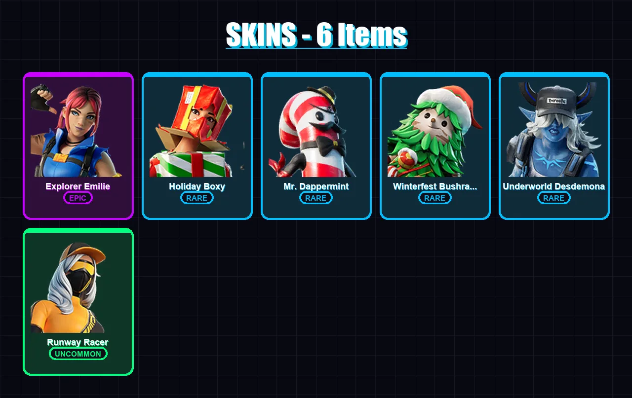 [PC/XBOX/PSN] | Explorer Emilie | Holiday Boxy | Mr. Dappermint | 6 skin | Lv186