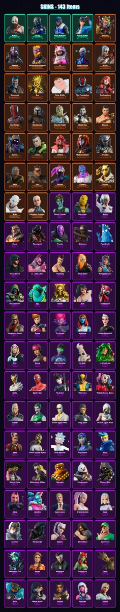 [PC/XBOX/PSN] | Kratos | Trilogy | Point Patroller | Cloud Striker | Wukong | 143 skin | 119 pickaxe | 88 emote | 102 glider | Lv1368