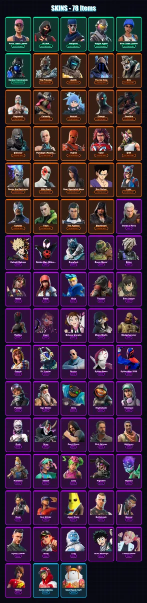 [PS4/PS5/PC] | Rose Team Leader | IKONIK | Warpaint | Rogue Agent | Blue Team Leader | 78 skin | 68 pickaxe | 73 emote | 65 glider | Lv695