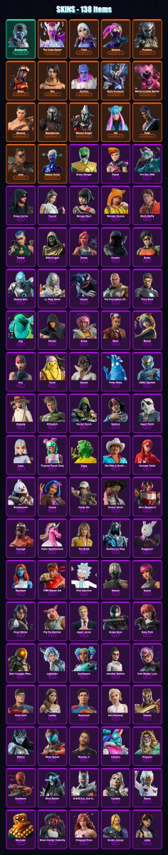 [SWITCH/PSN/PC] | Breakpoint | The Cube Queen | Torin | Galaxia | Predator | 138 skin | 168 pickaxe | 126 emote | 110 glider | Lv1798