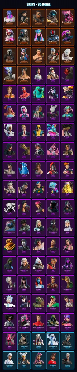[PC] | Kymera | Era | Joey | Zenith | Mecha Cuddle Master | 95 skin | 98 pickaxe | 78 emote | 73 glider | Lv915