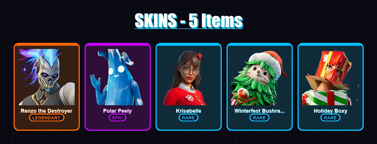 [PS4/PS5/XBOX/PC] | Renzo the Destroyer | Polar Peely | Krisabelle | 5 skin | Lv315