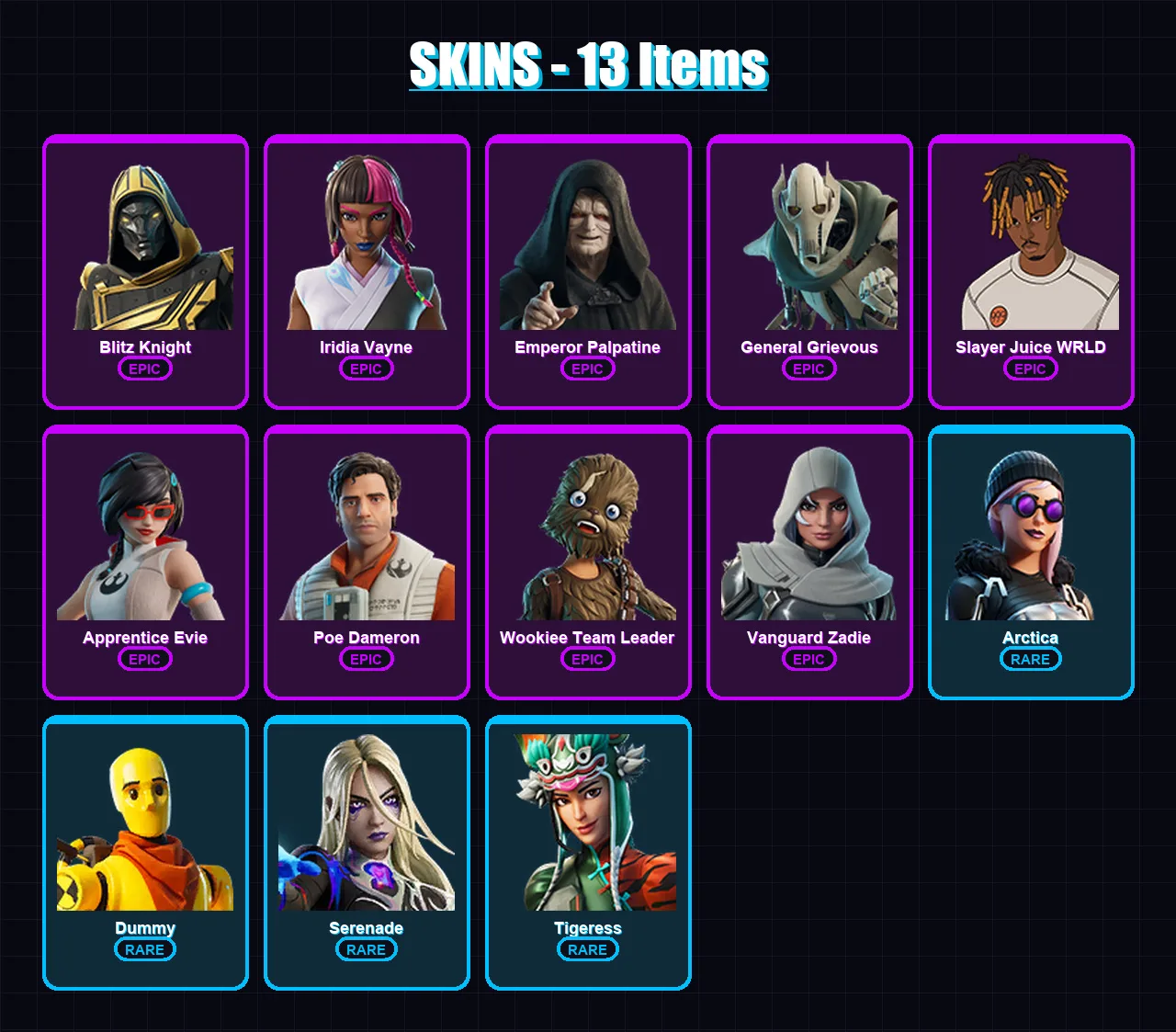[PC/XBOX/PSN] | Blitz Knight | Iridia Vayne | Emperor Palpatine | 13 skin | Lv529