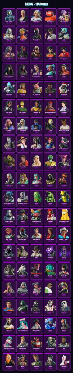 [PC/PSN] | UNSC Spartan | Slim Shady | Haylee Skye | Hero Baymax | Battle Gamer Mae | 114 skin | 142 pickaxe | 99 emote | 88 glider | Lv1290 — Fortnite account
