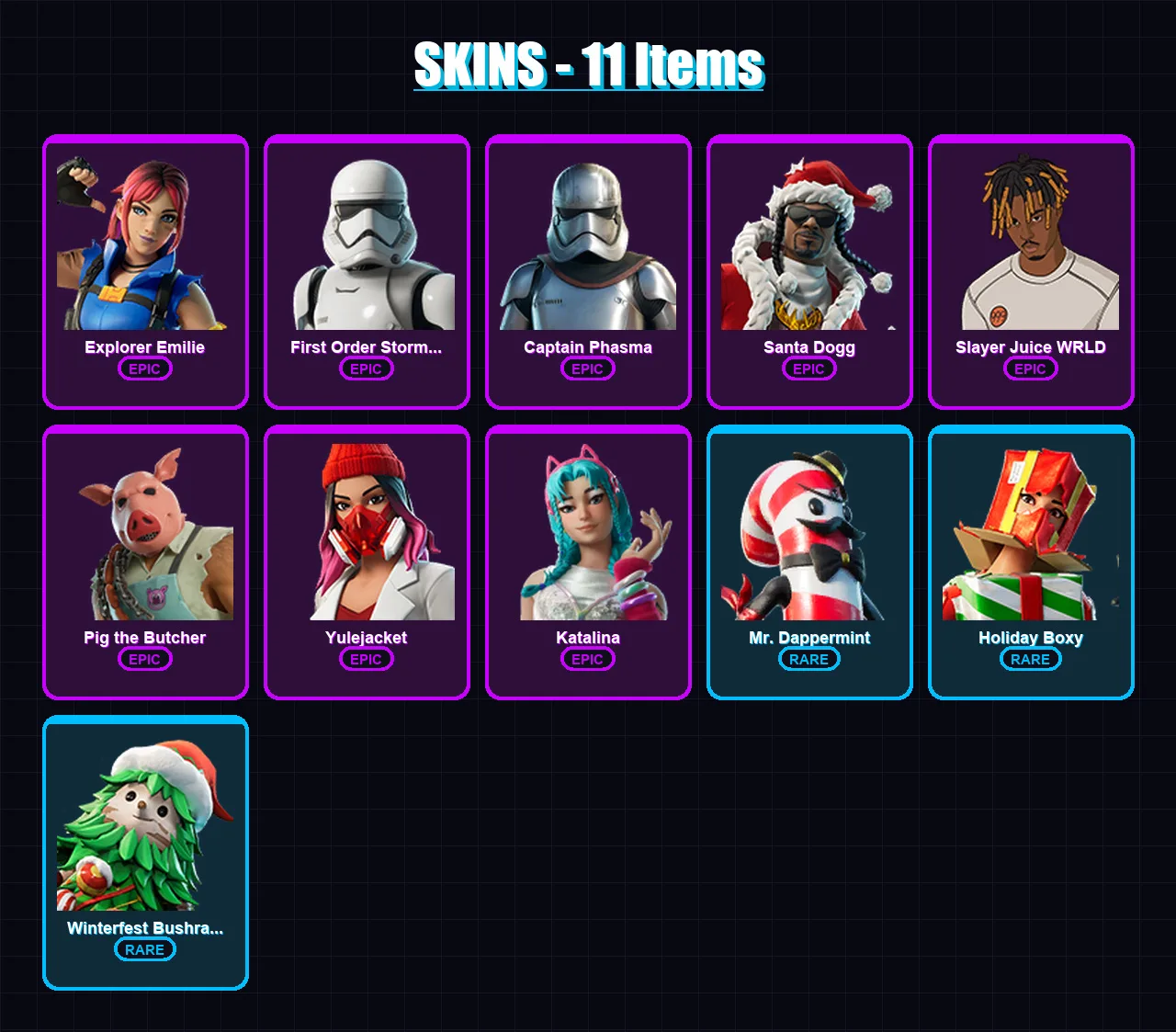 [PC/PSN] | Explorer Emilie | First Order Stormtrooper | Captain Phasma | 11 skin | Lv182