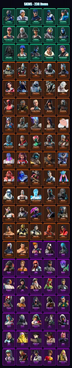 [PS4/PS5/XBOX/PC] | Trilogy | Blizzard Bomber | Warpaint | Point Patroller | Cloud Striker | 230 skin | 210 pickaxe | 177 emote | 188 glider | Lv240