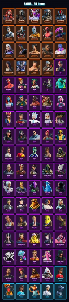 [PC/PSN] | The Imagined | Mandalorian | The Cube Queen | Predator | The Foundation | 85 skin | 95 pickaxe | 77 emote | 89 glider | Lv1880