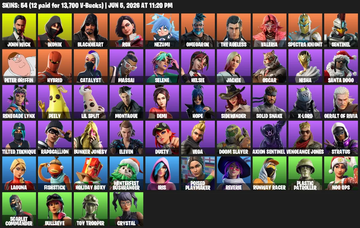 54 Skins | IKONIK — Fortnite account