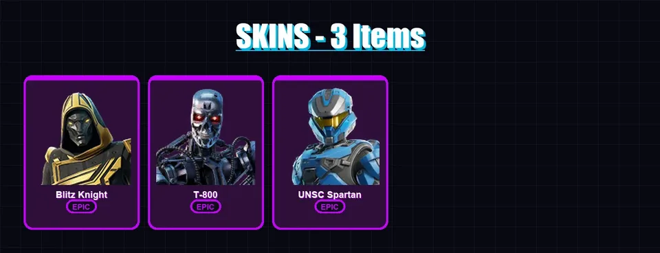 [PC/XBOX] | Blitz Knight | T-800 | UNSC Spartan | 3 skin | 28 pickaxe | 16 emote | 21 glider | Lv207 — main preview