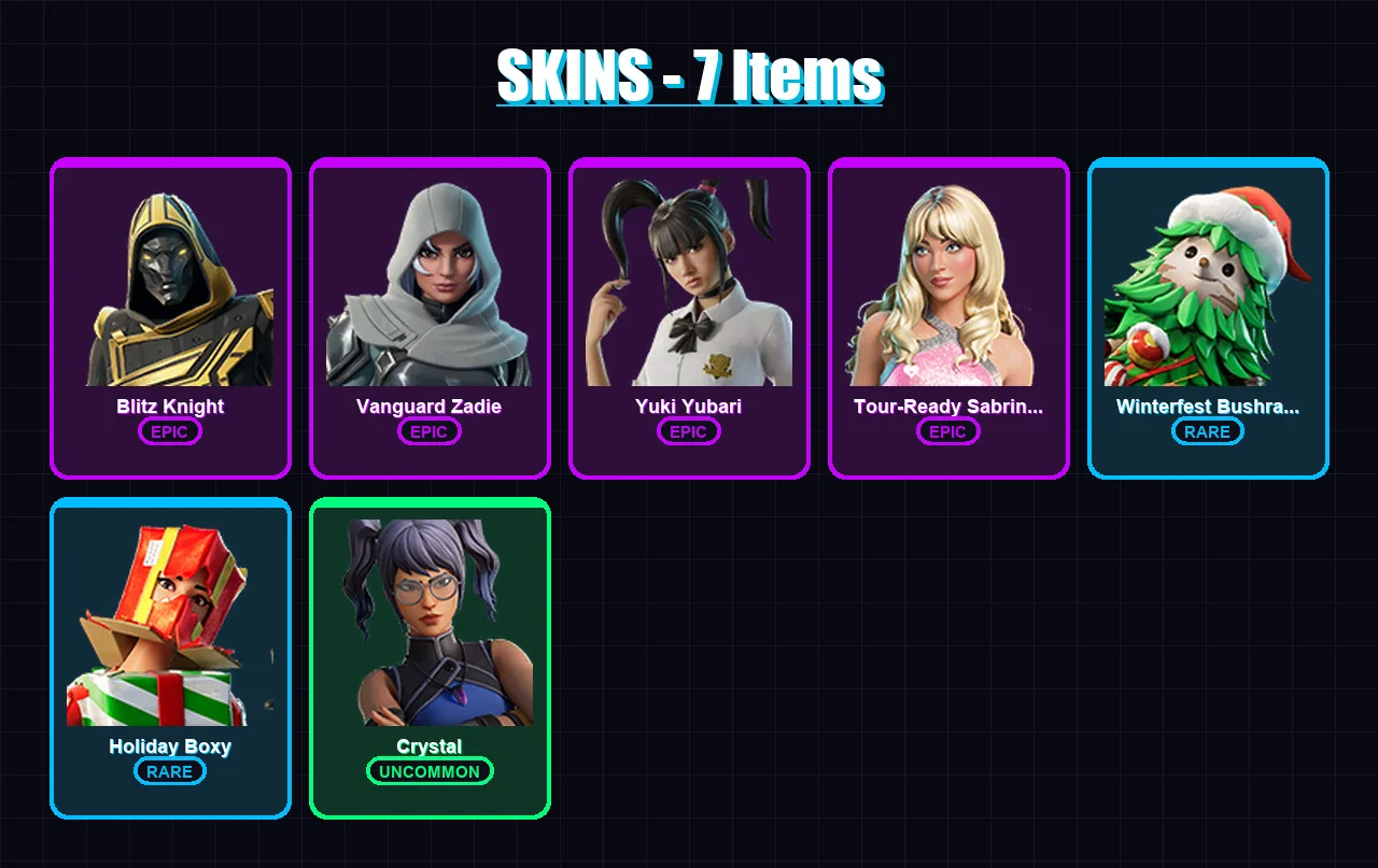 [PC/XBOX/PSN] | Blitz Knight | Vanguard Zadie | Yuki Yubari | 7 skin | Lv729