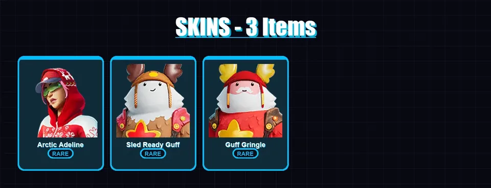 [PC/XBOX/PSN] | Arctic Adeline | Sled Ready Guff | Guff Gringle | 3 skin | 8 pickaxe | 4 emote | 10 glider | Lv81 — main preview