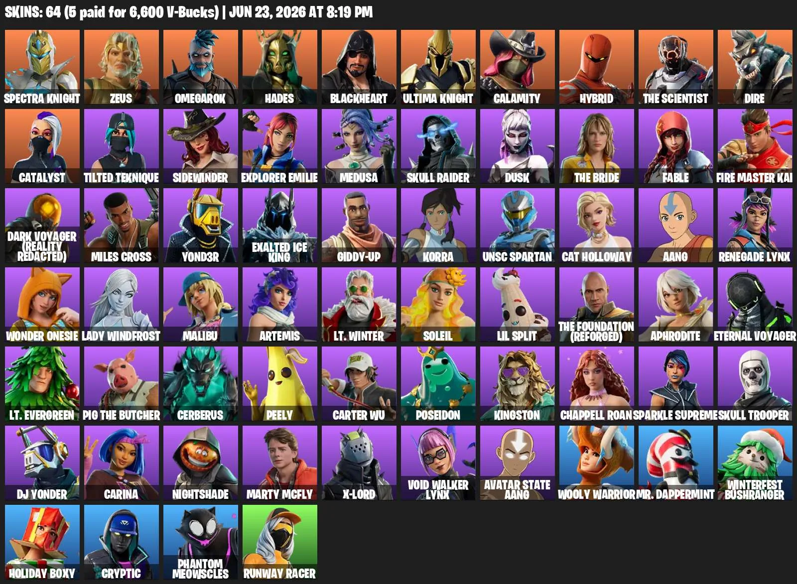 64 | Wonder — Fortnite account