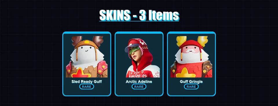 [PC/XBOX/PSN] | Sled Ready Guff | Arctic Adeline | Guff Gringle | 3 skin | 2 pickaxe | 2 emote | 3 glider | Lv7 — main preview
