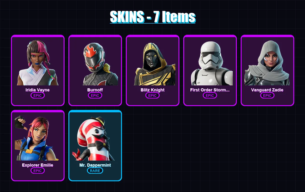 [SWITCH/PSN/PC] | Iridia Vayne | Burnoff | Blitz Knight | 7 skin | Lv146
