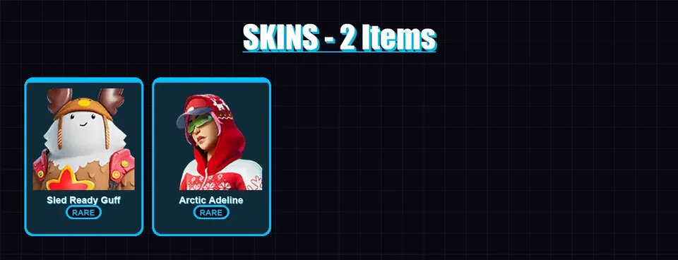 [PS4/PS5/XBOX/PC] | Sled Ready Guff | Arctic Adeline | 2 skin | 9 pickaxe | 7 emote | 9 glider | Lv88 — main preview