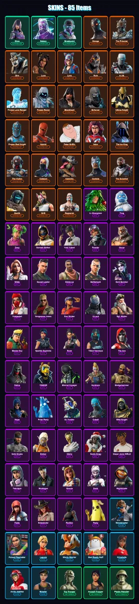 [PC/PSN] | Glow | Galaxy | Breakpoint | Omega | The Prisoner | 85 skin | 145 pickaxe | 127 emote | 123 glider | Lv2018