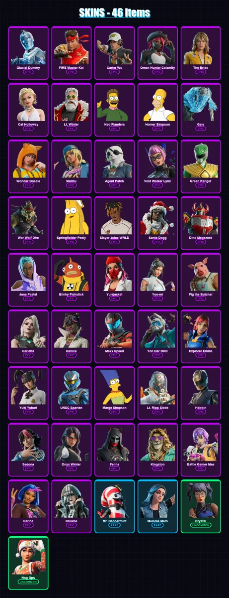 [PS4/PS5/XBOX/PC] | Glacial Dummy | FIRE Master Kai | Carter Wu | 46 skin | Lv608